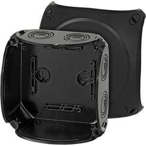  Коробка распределительная ОП 130х130х77мм IP66/67 KF 0600 B черн. HENSEL 62000052 