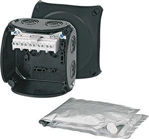  Коробка распределительная ОП 104х104х70мм с клемм. WP 0404 B черн. HENSEL 62000102 