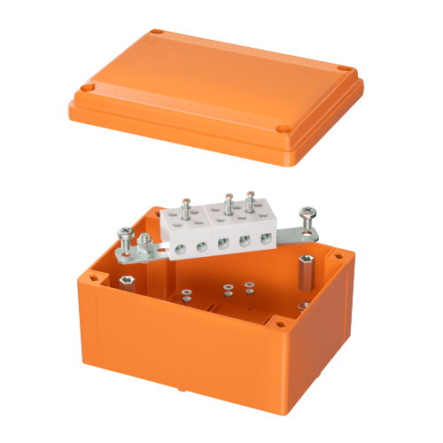  Коробка ответвительная FS 150х110х70мм 5р 450В 30А 16кв.мм с гладкими стенками и клеммн. IP56 пластик. DKC FSB20516 