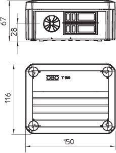  Коробка распределительная 150х116х67мм T 100 WB5 OBO 2007840 
