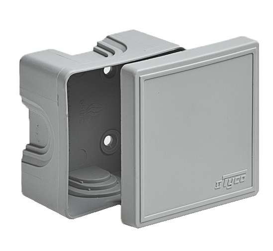  Коробка ОП Тусо распаячная 70х70х40мм свет. сер. IP44 Ruvinil 65006 