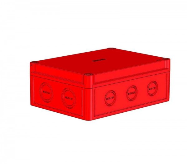  Коробка ПК низкая крышка красн. DIN HEGEL КР2802-743 