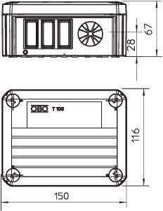  Коробка распределительная 150х116х67мм T 100 WB3 OBO 2007807 