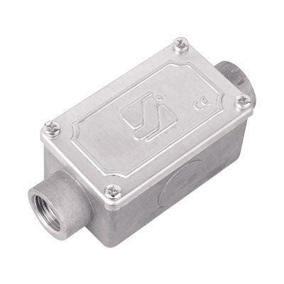  Коробка протяжная 118х51х42мм 2 ввода 180град. М16х1.5 IP55 алюм. DKC 6030-16A 