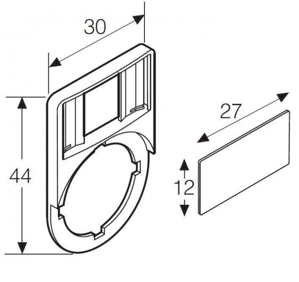  Шильдик MA6-1061 для держателя (кноп. посты) ABB 1SFA611930R1061 