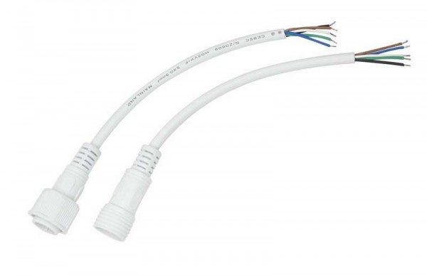  Кабель соединительный (5pin) герметичный (IP67) 5х0.5кв.мм 300В бел. Rexant 11-9450 