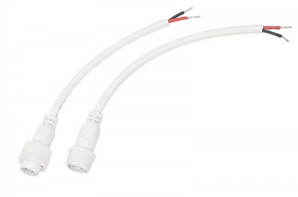  Кабель соединительный (2pin) герметичный (IP67) 2х1.0кв.мм 300В бел. Rexant 11-9820 