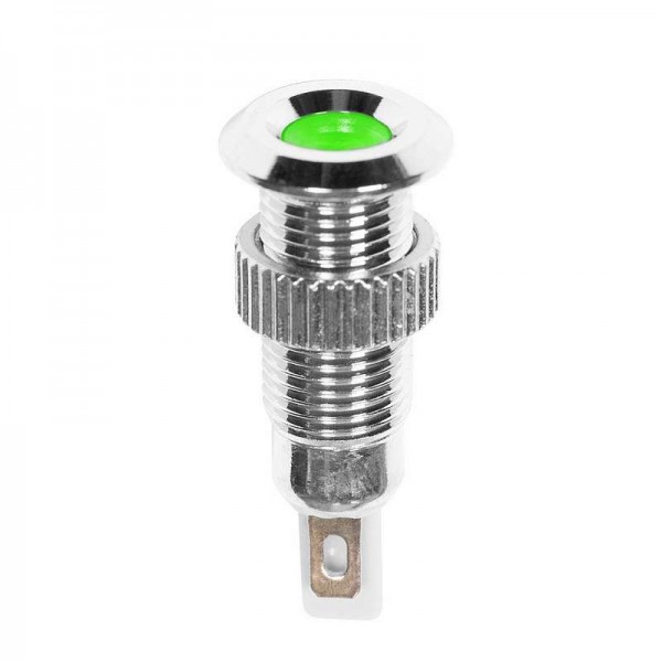  Индикатор металл. d8 220В подсветка зел. LED Rexant 36-4723 