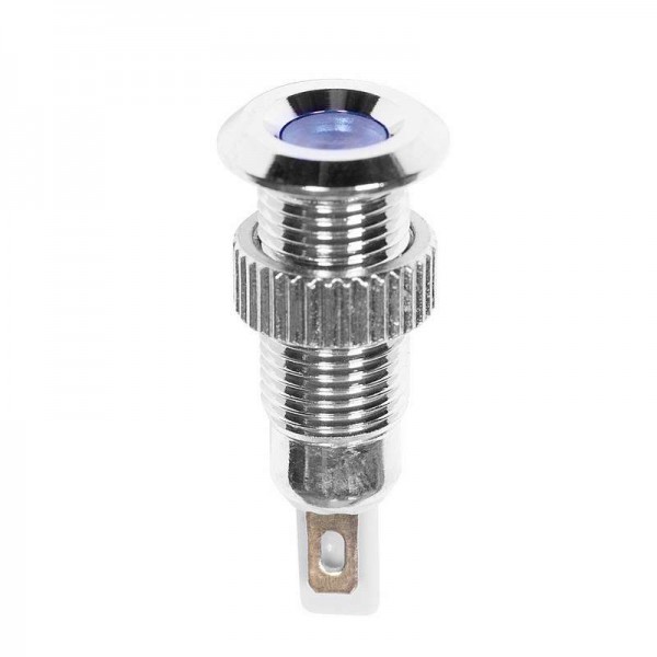  Индикатор металл. d8 220В подсветка син. LED Rexant 36-4721 
