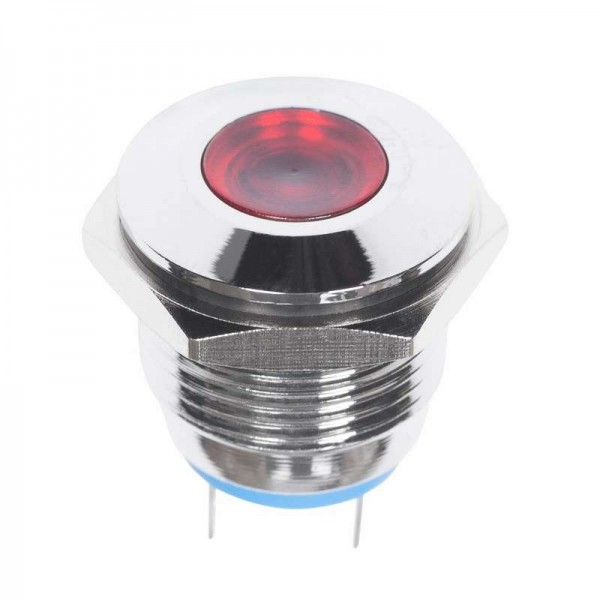  Индикатор металл. d16 220В подсветка красн. LED Rexant 36-4830 
