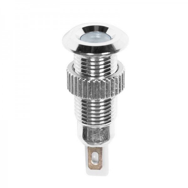  Индикатор металл. d8 12В подсветка бел. LED Rexant 36-4719 