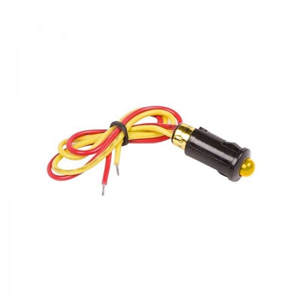  Индикатор малый d8 12В с проводом желт. LED (WL-04) Rexant 36-4713 