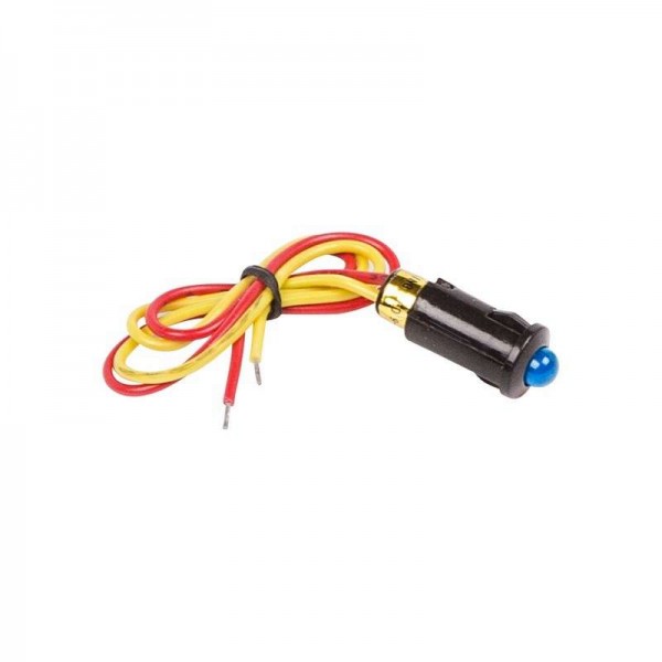  Индикатор малый d8 12В с проводом син. LED (WL-04) Rexant 36-4711 