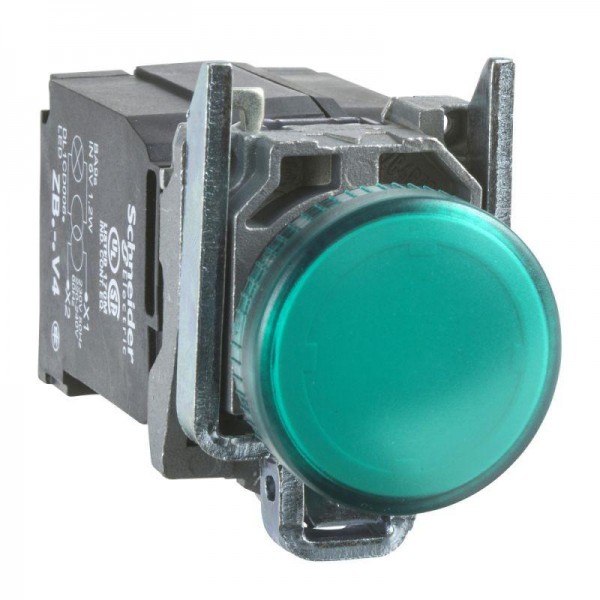  Лампа сигнальная SE HARMONY XB4 d22мм встроен. светодиод зел. SchE XB4BV5B3 
