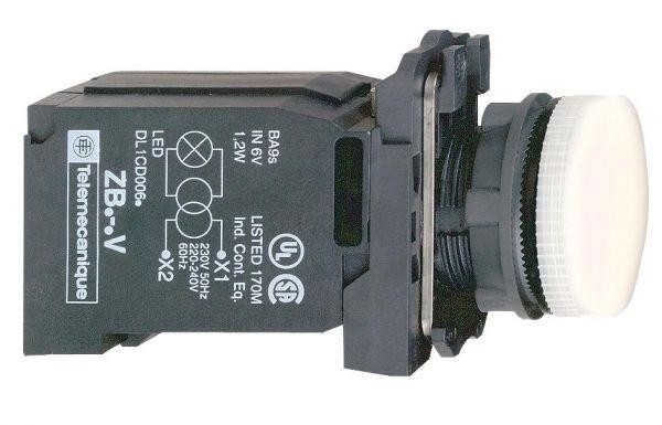 Лампа сигнальная 22мм 230В бел. SchE XB5AV41 