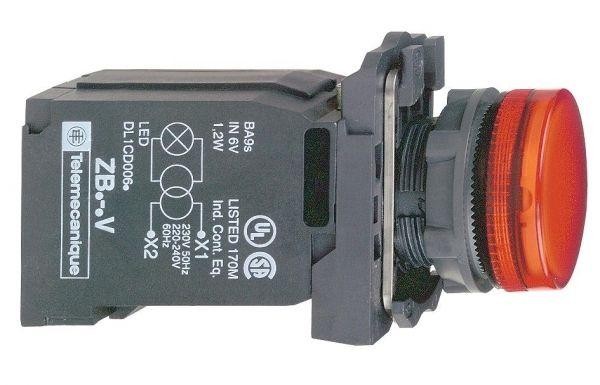  Лампа сигнальная 22мм 230В с трансф. пит. красн. SchE XB5AV44 