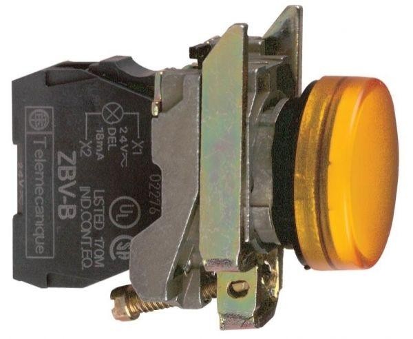  Лампа сигнальная 22мм 48-120В желт. SchE XB4BVG5 
