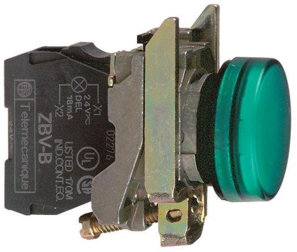  Лампа сигнальная 22мм 48-120В зел. SchE XB4BVG3 