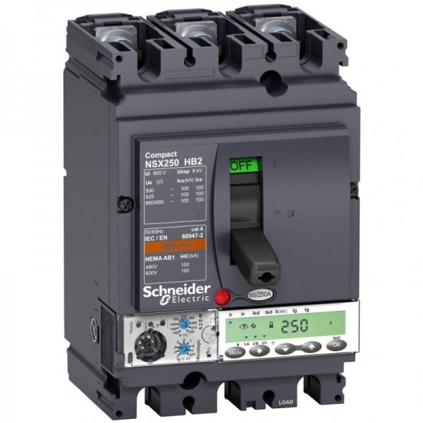  Выключатель авт. 3п MIC6.2E-M 220А NSX250HB2 (100кА при 690В) SchE LV433591 