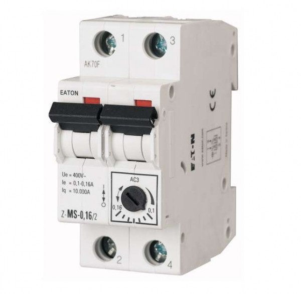  Автомат модульный защиты двигателя 2п 1А Z-MS-1.0/2 EATON 248393 