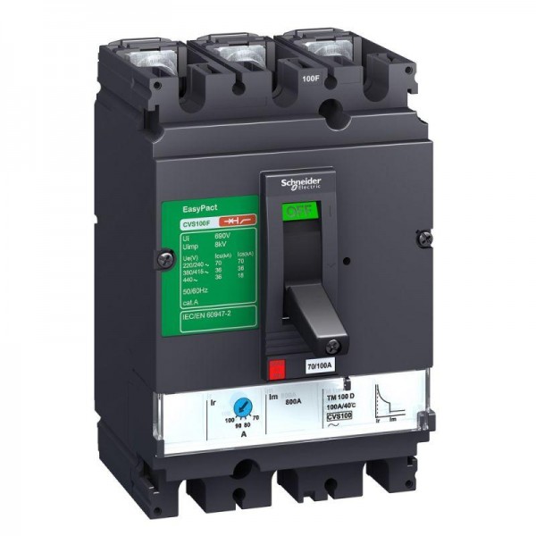  Выключатель авт. 3п EasyPact CVS 100B 25кА MA2.5 SchE LV510430 