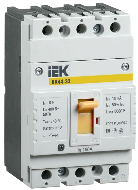  Выключатель автоматический 3п 50А 15кА ВА44 33 ИЭК SVA4410-3-0050 