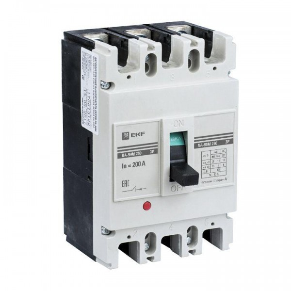  Выключатель автоматический 3п 250/200А 35кА ВА-99М PROxima EKF mccb99-250-200m 