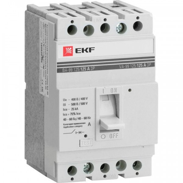  Выключатель автоматический 3п 125/32А 25кА ВА-99 PROxima EKF mccb99-125-32 
