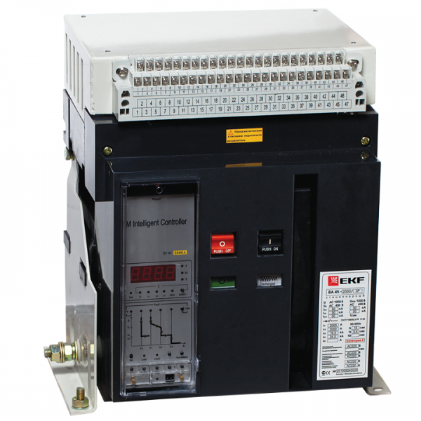  Выключатель автоматический 3п+N 3200/2900А 80кА ВА-45 PROxima стац. EKF mccb45-3200-2900-4P 