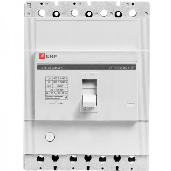  Выключатель автоматический 4п 400/315А 35кА ВА-99 PROxima EKF mccb99-400-315-4P 