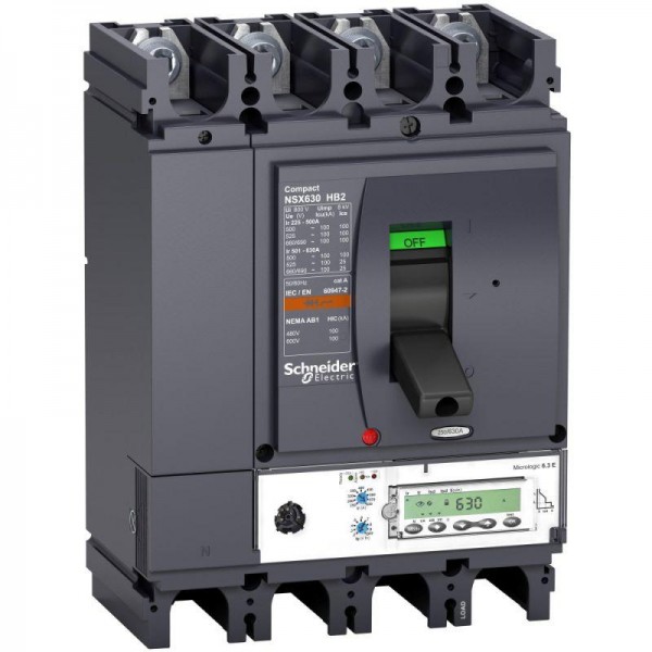  Выключатель автоматический 4п 400А 100кА при 690В NSX400HB2 Micrologic 6.3E SchE LV433649 