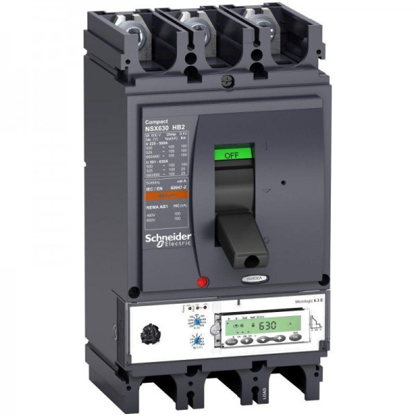  Выключатель автоматический 3п 400А 100кА при 690В NSX400HB2 Micrologic 6.3E SchE LV433648 