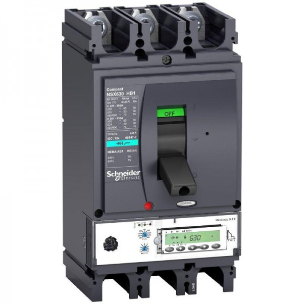  Выключатель автоматический 3п 400А 75кА при 690В NSX400HB1 Micrologic 5.3E SchE LV433626 