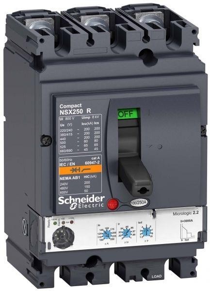  Выключатель автоматический 3п 40А 200кА при 415В; 45кА при 690В NSX100R Micrologic 2.2 SchE LV433270 