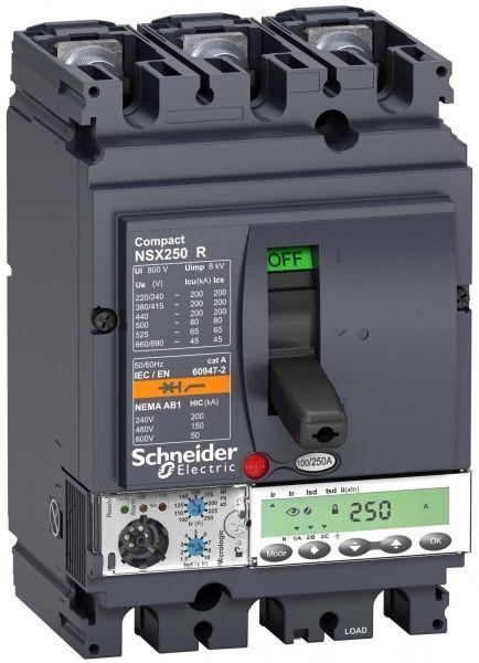  Выключатель автоматический 3п 100А 200кА при 415В; 45кА при 690В NSX100R Micrologic 5.2E SchE LV433279 