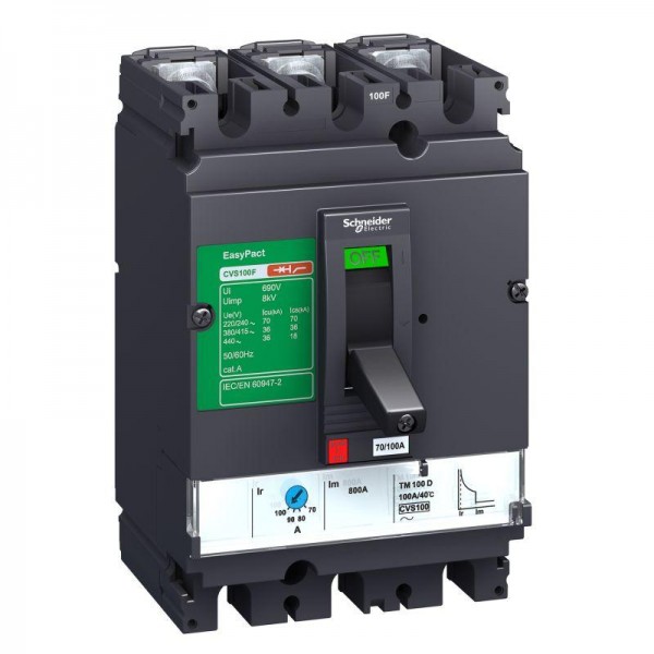  Выключатель автоматический 3п 100А 36кА EasyPact CVS100F TM16D SchE LV510330 