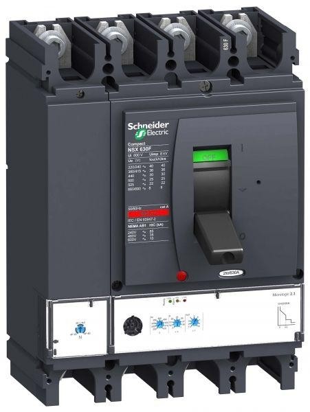  Выключатель автоматический 4п 4т 630А 70кА NSX630H Micrologic 2.3 SchE LV432896 
