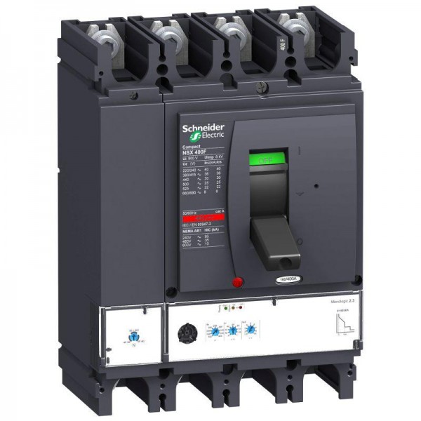  Выключатель автоматический 4п 4т 250А 70кА NSX400H Micrologic 2.3 SchE LV432710 