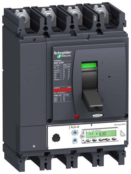  Выключатель автоматический 4п 4т 630А 70кА NSX630H Micrologic 5.3A SchE LV432902 