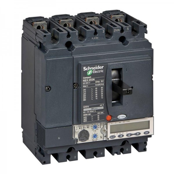  Выключатель автоматический 4п 4т 250А 50кА NSX160N Micrologic 5.2A SchE LV431885 