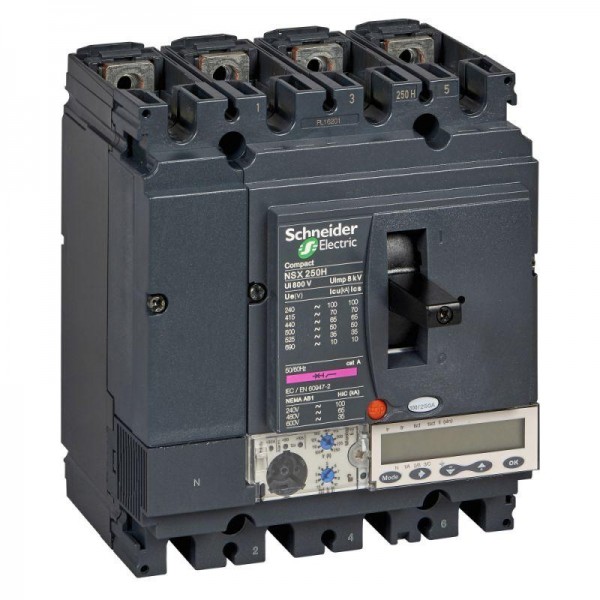  Выключатель автоматический 4п 4т 160А 70кА NSX250H Micrologic 5.2A SchE LV431806 