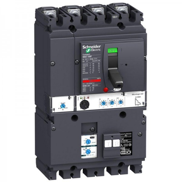  Выключатель автоматический 4п 4т 40А 25кА NSX100B Micrologic 2.2 VIGI MH SchE LV429985 