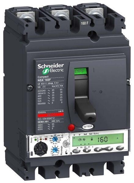  Выключатель автоматический 3п 3т 100А 36кА NSX160F Micrologic 5.2A SchE LV430881 