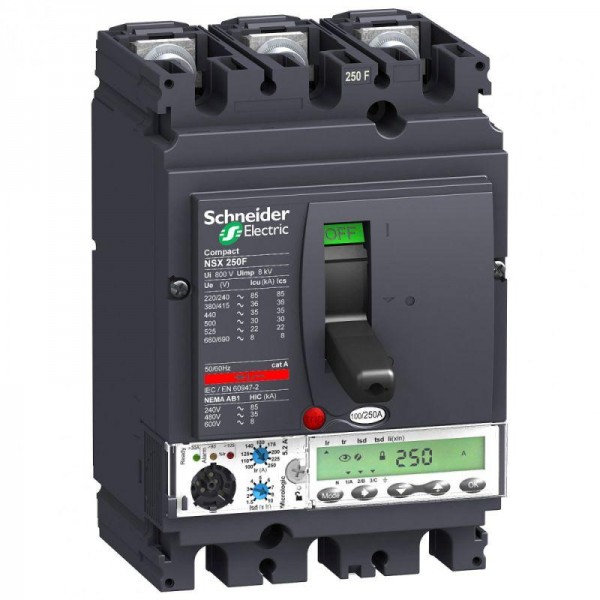  Выключатель автоматический 3п 3т 160А 36кА NSX250F Micrologic 5.2A SchE LV431861 