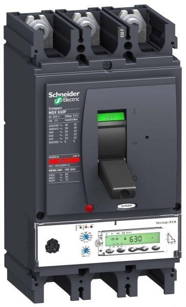  Выключатель автоматический 3п 3т 630А 36кА NSX630F Micrologic 5.3A SchE LV432878 