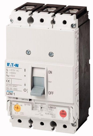  Выключатель автоматический 3п 160А 36кА LZMC1-A160-I A EATON 111897 