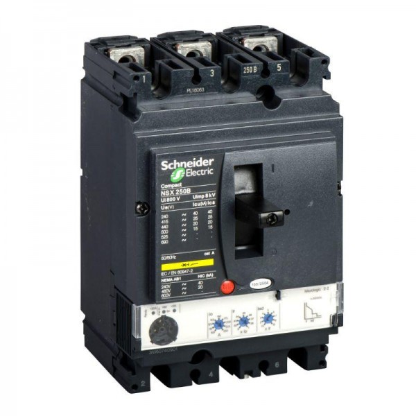  Выключатель автоматический 3п 3т 100А 25кА NSX100B Micrologic 2.2 SchE LV429775 