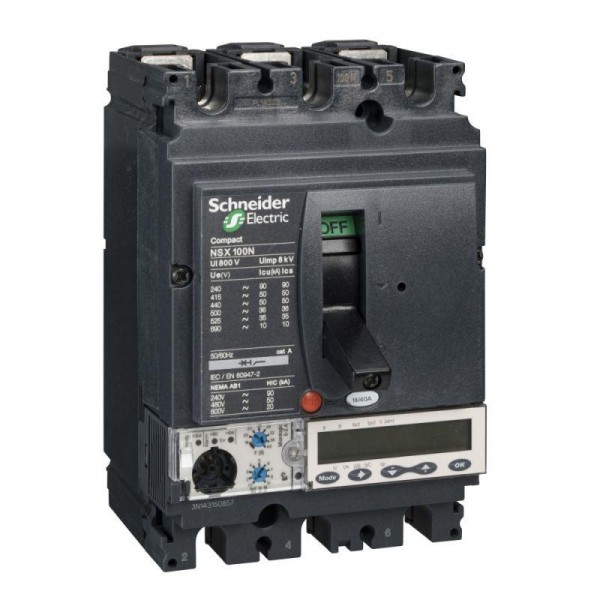  Выключатель автоматический 3п 3т 100А 50кА NSX100N Micrologic 5.2A SchE LV429890 