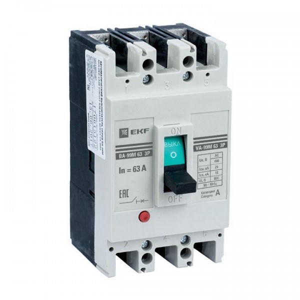  Выключатель автоматический 3п 63/32А 25кА ВА-99М PROxima EKF mccb99-63-32m 