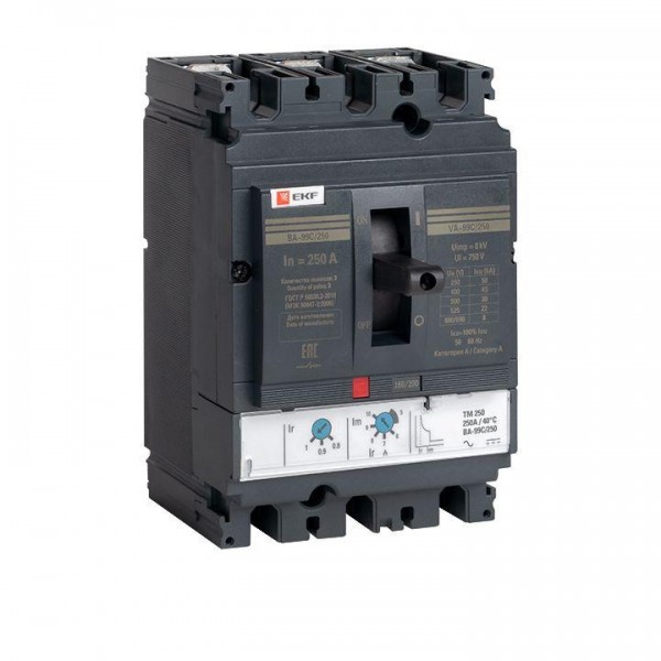  Выключатель автоматический 3п 250/250А 45кА ВА-99C Compact NS PROxima EKF mccb99C-250-250 